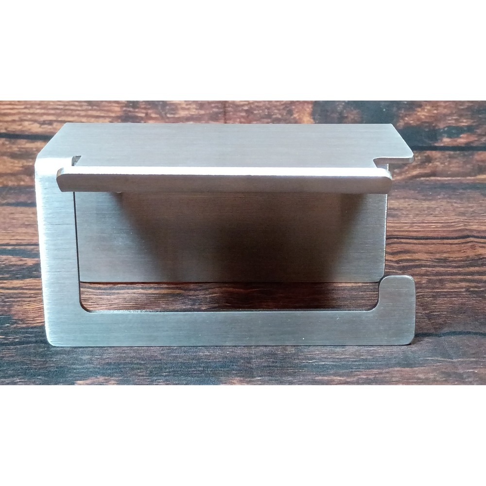 Brushed Stainless Steel Toilet Paper Holder with Phone Shelf 3M Adhesive Mount